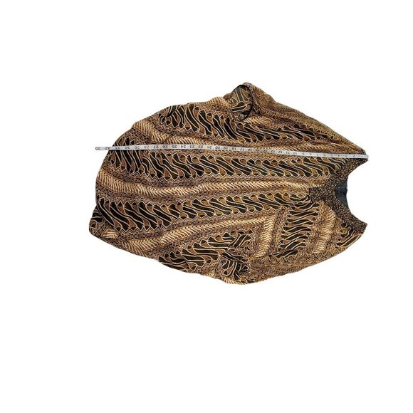 Silk Beaded Tunic Top Sheer Neutral Fall O/S - Picture 8 of 8